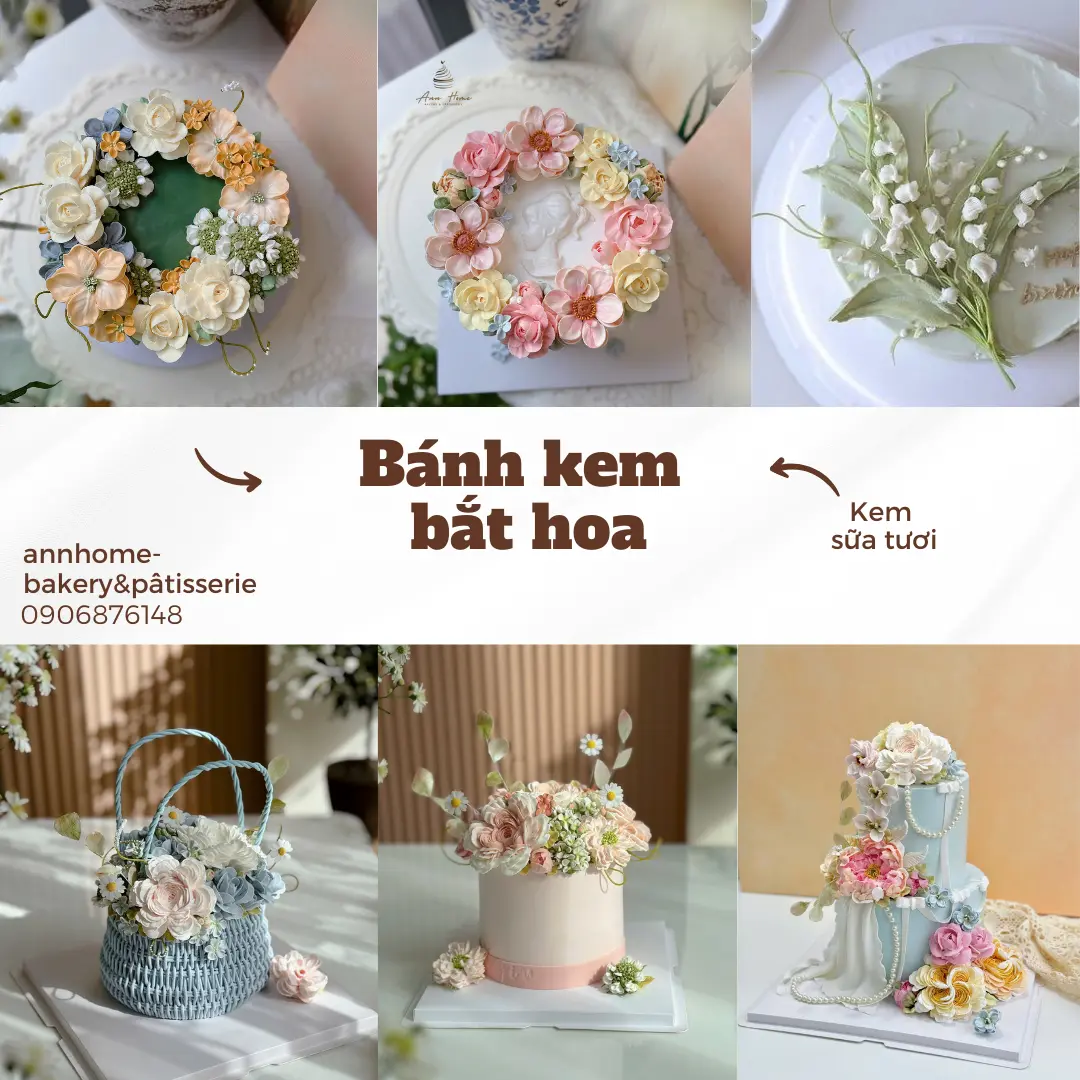 Bánh kem bắt hoa