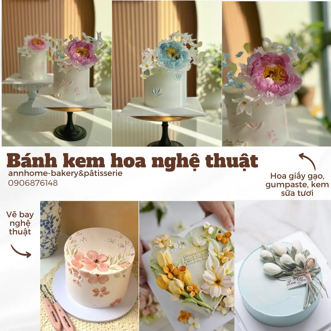 Bánh kem hoa nghệ thuật