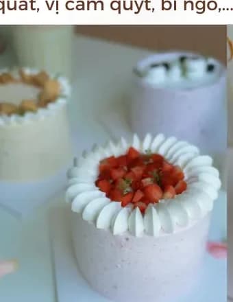 Bánh kem Top-Whip topping dâu tươi